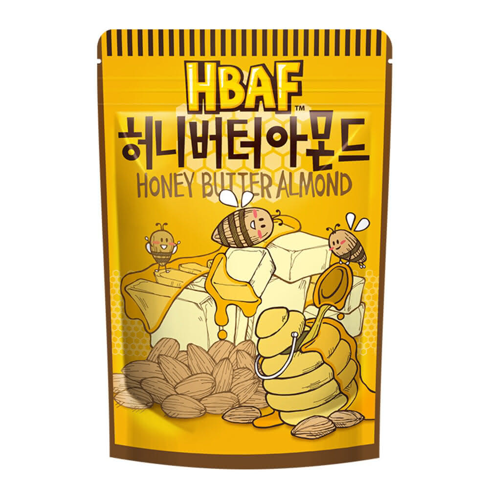 *貪吃熊*韓國 HBAF 蜂蜜奶油風味 杏仁果 蜂蜜奶油杏仁果  120g 包 