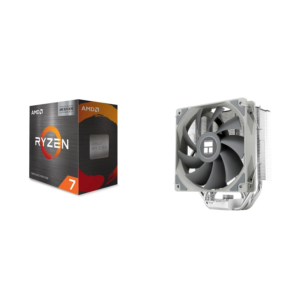 【AMD 超微】《限時》R7 5700X3D(無風扇)+利民 Assassin King 120 SE 5導管 220W 單塔單風扇 散熱器