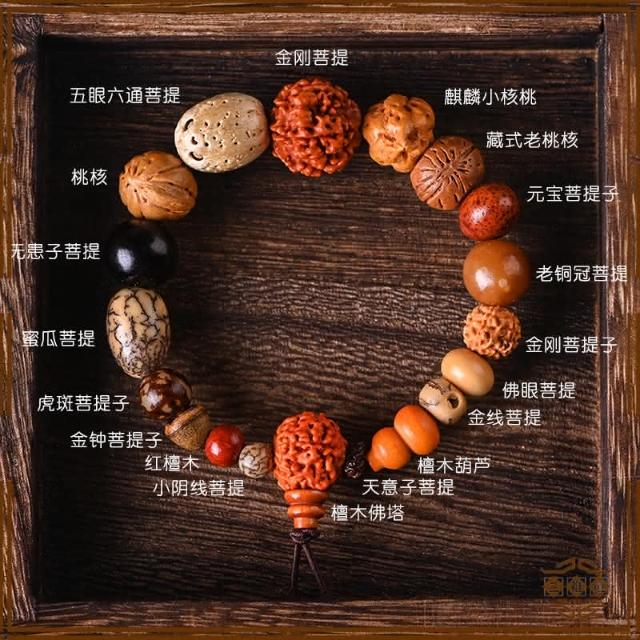 三雅道佛珠手鍊十八子多寶手串菩提子男女款金剛菩提佛系文玩手串
