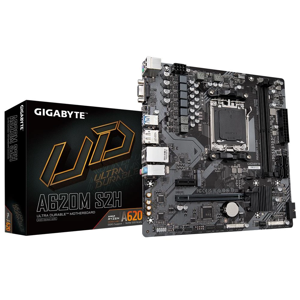 【GIGABYTE 技嘉】A620M S2H 主機板+ 美光 32G/5200 記憶體