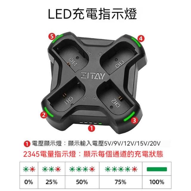 ZITAY 希鐵LP-E6 E6NH E6P四人座充電器適用於佳能R7 R62 R6 5D4