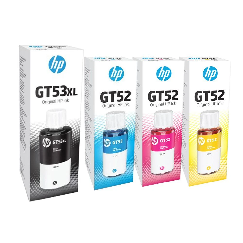 【HP 惠普】原廠 3彩1黑墨水瓶 GT52+GT533XL適用Smart Tank系列