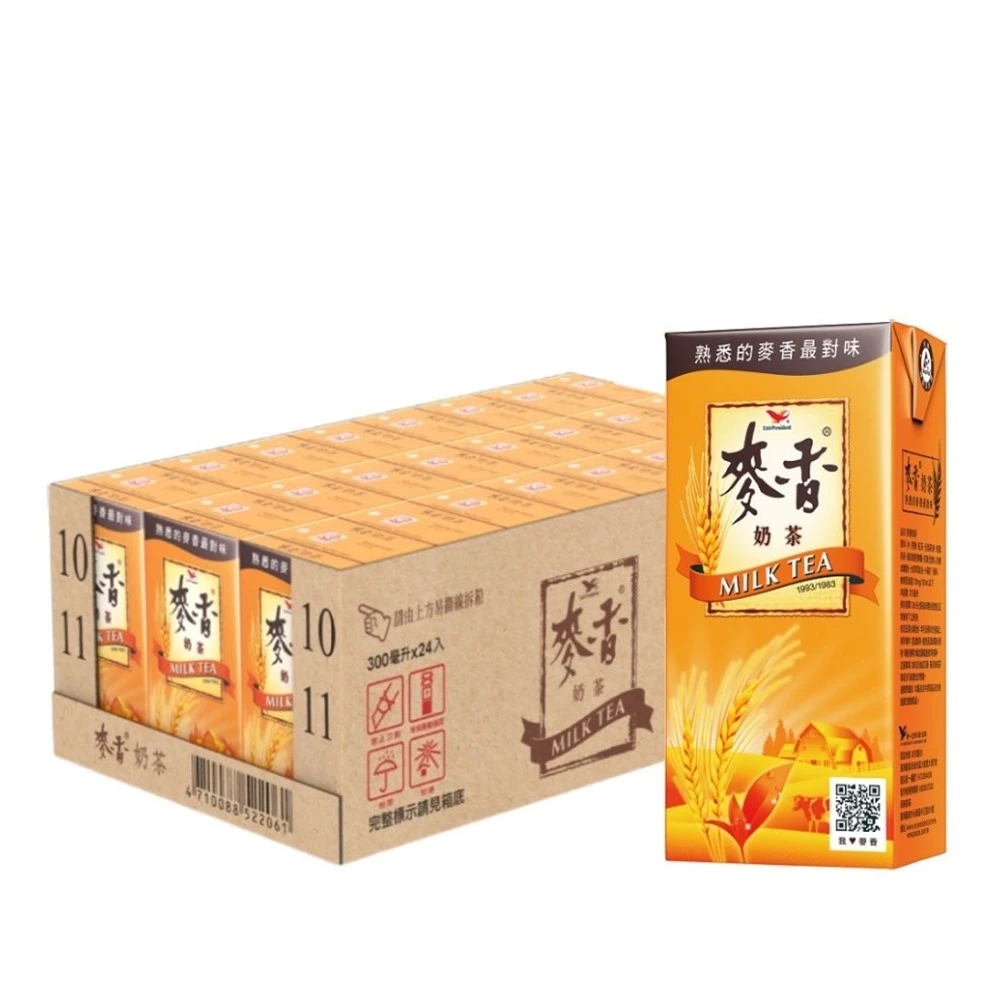 【麥香】統一 麥香奶茶300ml*24入經典飲料 麥香 大麥 飲料 清涼 解渴