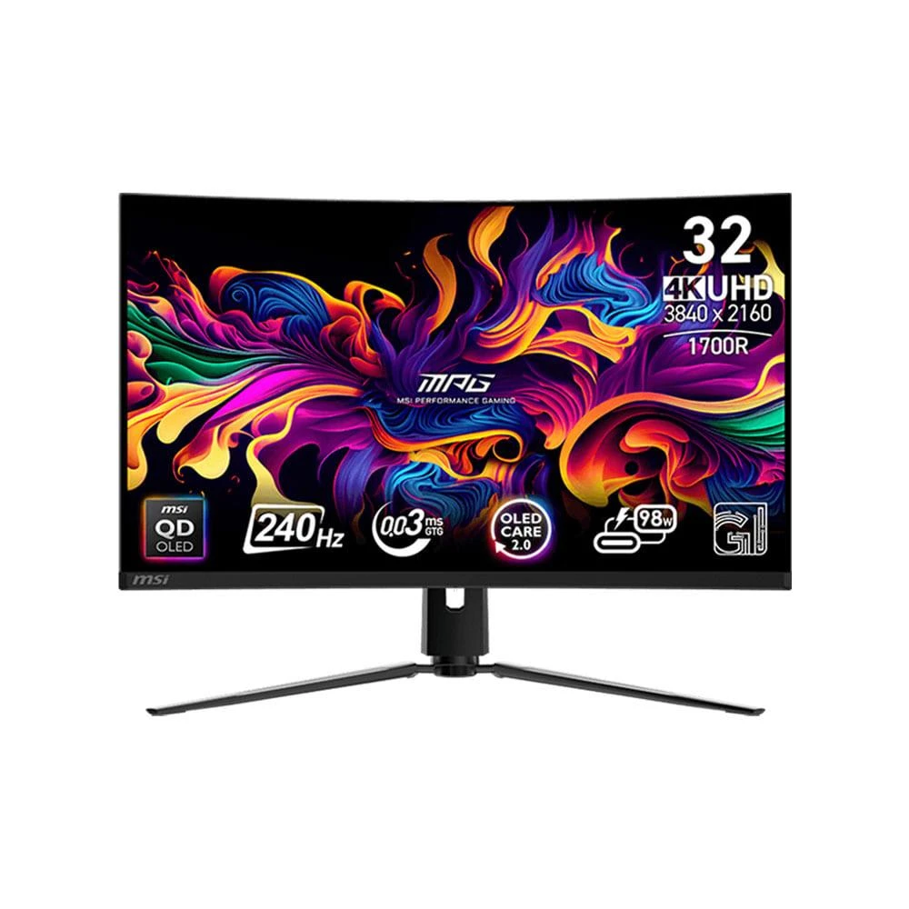 【MSI 微星】MPG 321CURX QD-OLED 曲面電競螢幕 32型/4K/240Hz/0.03ms/Delta E≤2