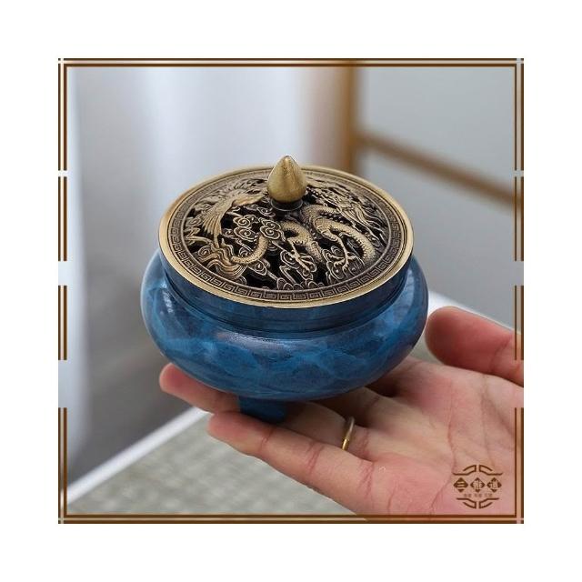 藍九谷　香炉　【修善寺】 藍九谷香炉【修善寺】