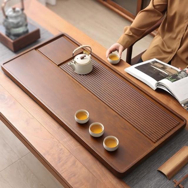 實木茶盤家用整塊長方形茶盤簡約辦公室幹泡茶臺功夫款帶排水 實木茶盤家用整塊長方形茶盤簡約辦公室幹泡茶臺功夫款帶排水