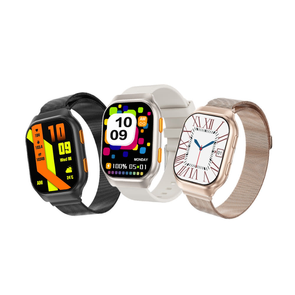 三環金屬錶帶款 DTA WATCH D60智慧藍牙手環 AMOLED 自訂義錶盤 健康偵測 智能手錶 