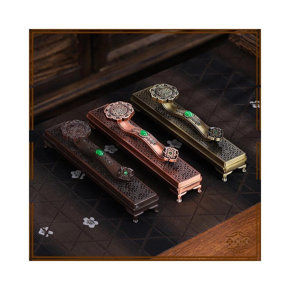 三雅道台灣現貨MOMO代開發票如意臥香爐香盒創意仿古獸足萬字紋線香爐