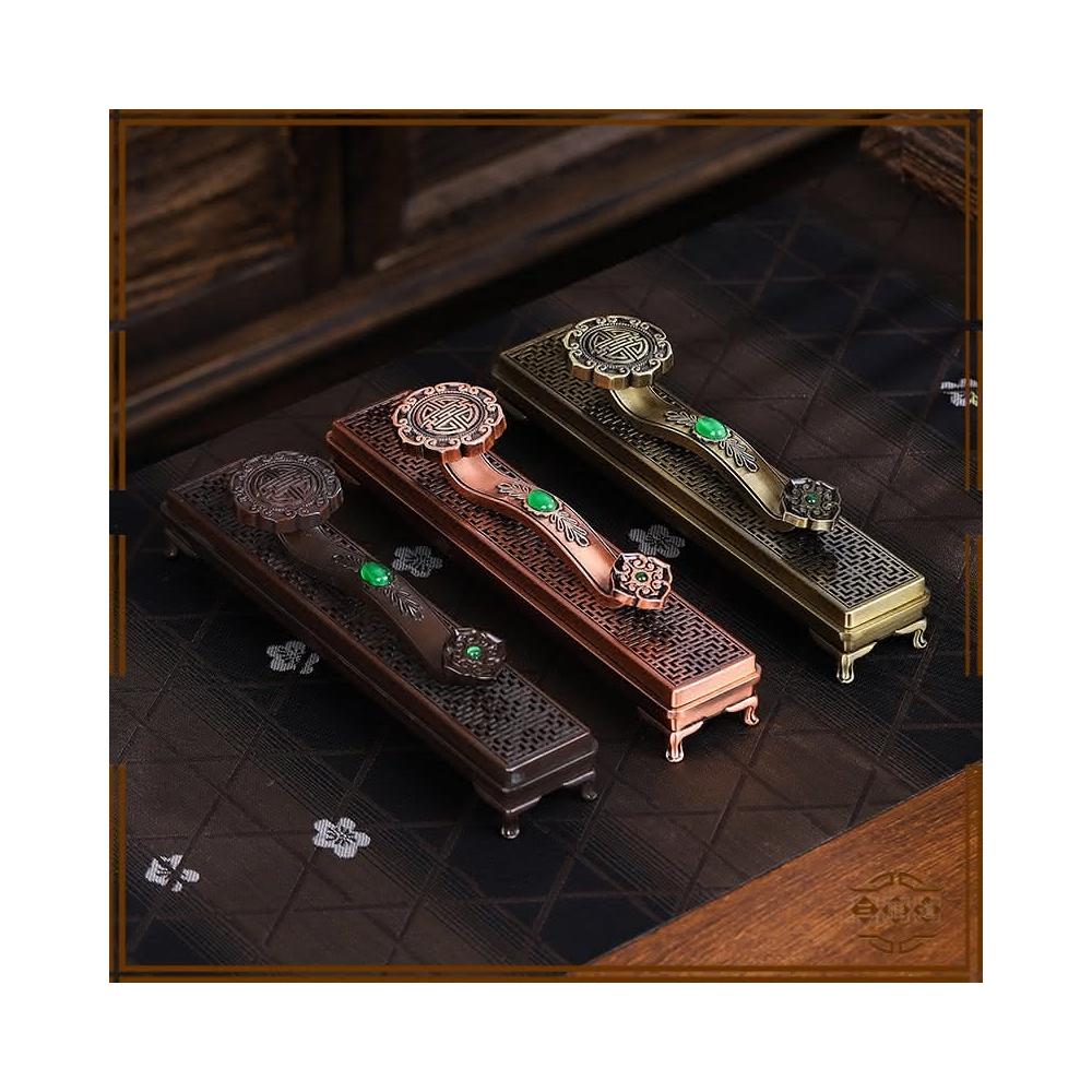 三雅道如意臥香爐香盒創意仿古獸足萬字紋線香爐中式古典檀香熏香爐 