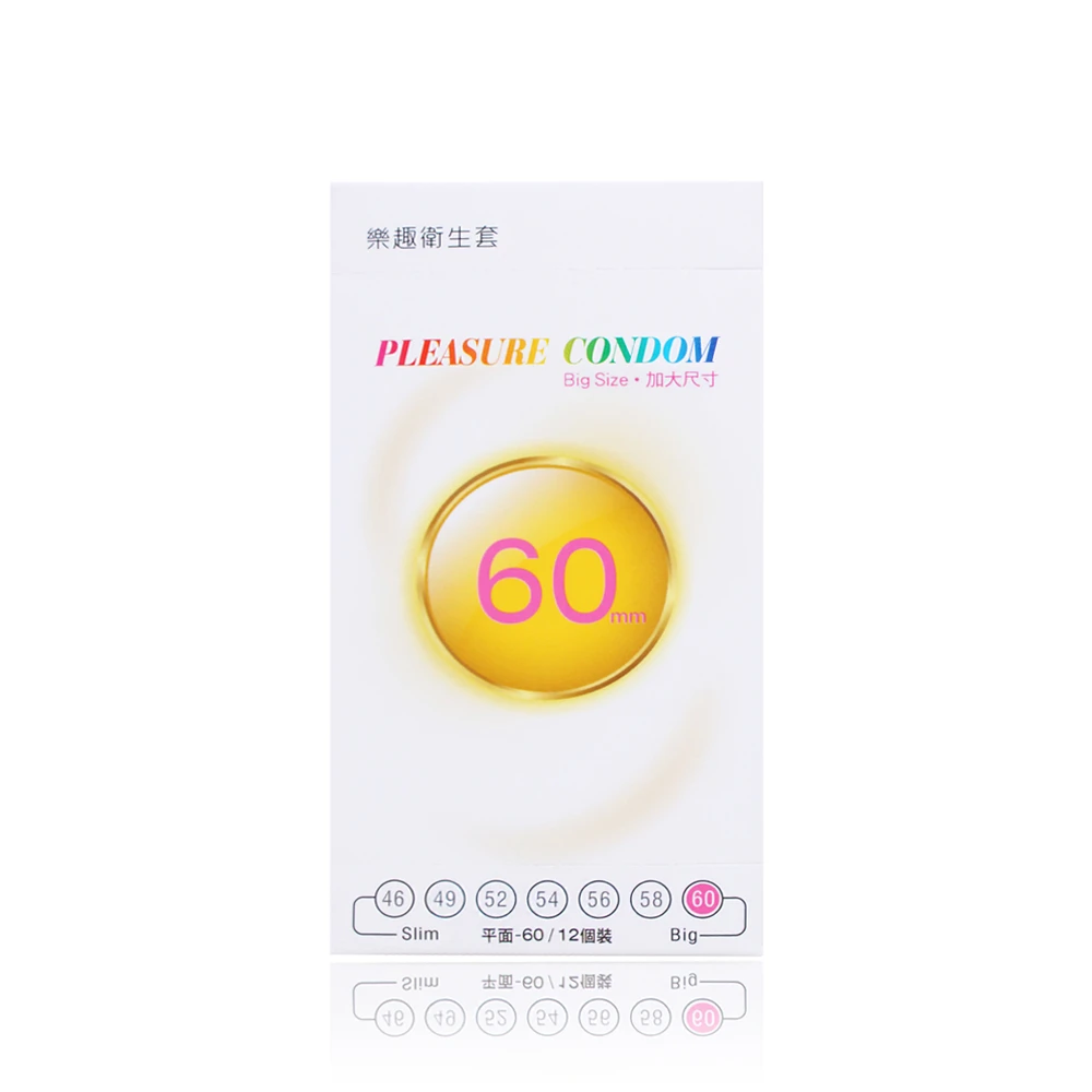 【Pleasure 樂趣】超薄 超大尺寸 60mm 衛生套 保險套(12入)