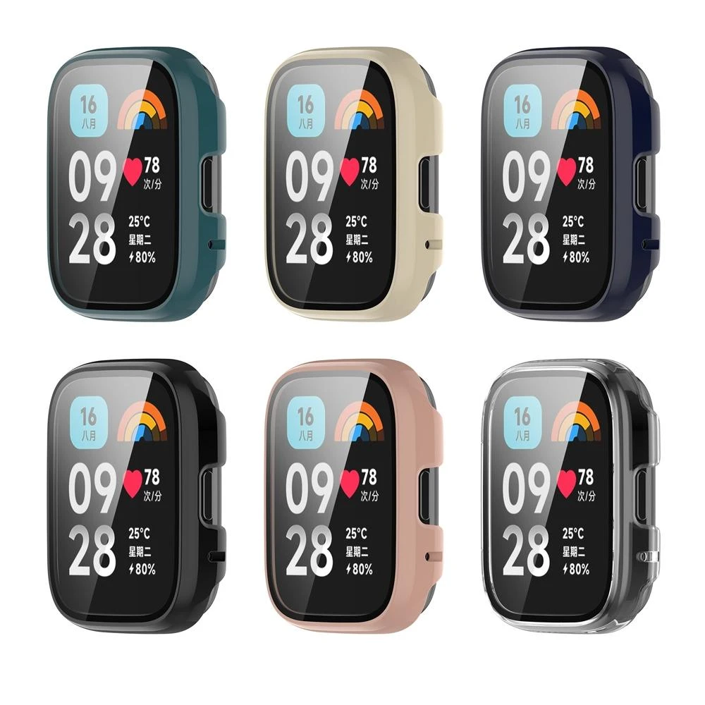 Lococo樂客客 小米手錶超值版3代 小米 Redmi Watch 3 Active 鋼化玻璃保護殼 Redmi Watch 3 青春版保護殼 錶殼(福利品)