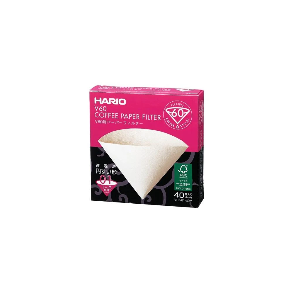 【HARIO】V60 錐形濾紙 咖啡濾紙 (40入/110入) 無漂白 VCF-01/02/03 新舊包裝隨機出