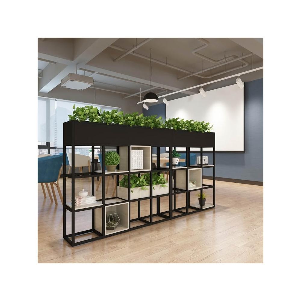 北歐鐵藝隔斷置物架餐廳圍欄綠植花架辦公室屏風裝飾牆遮擋收納架