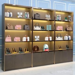 包包展示架女士名牌包高檔奢侈品展櫃鞋子衣服直播櫃背景轉角櫃子