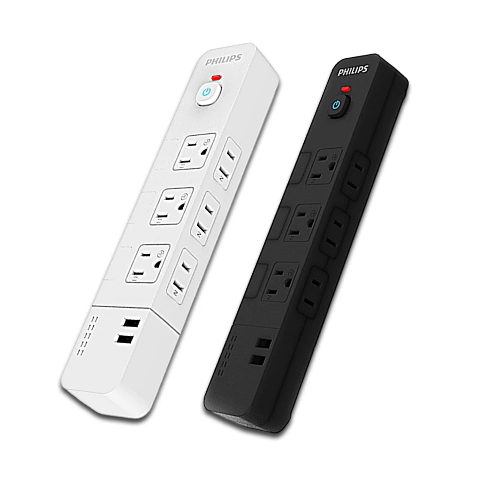 【Philips 飛利浦】PHILIPS飛利浦-1.8M 4切6座+雙USB延長線CHP4760