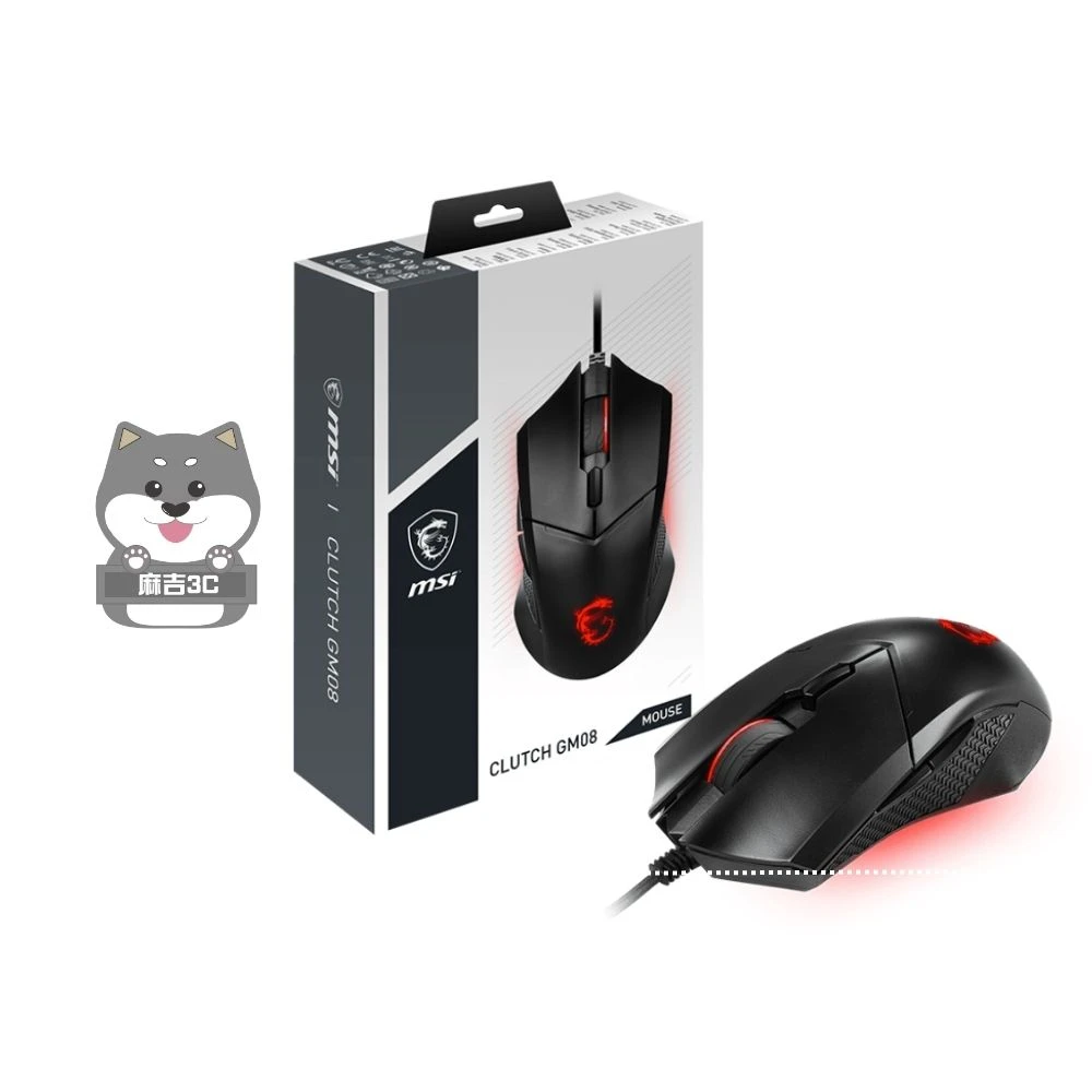【MSI 微星】▲MSI GM08電競滑鼠▲有線滑鼠 可調重量 砝碼GM08