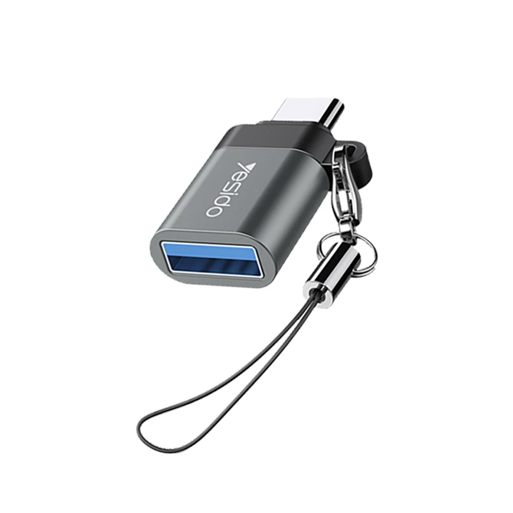 【Relight 睿亮】Yesido GS06轉接頭 USB轉Type-C USB2.0轉接頭(支援隨身碟/鍵盤/遊戲手柄)
