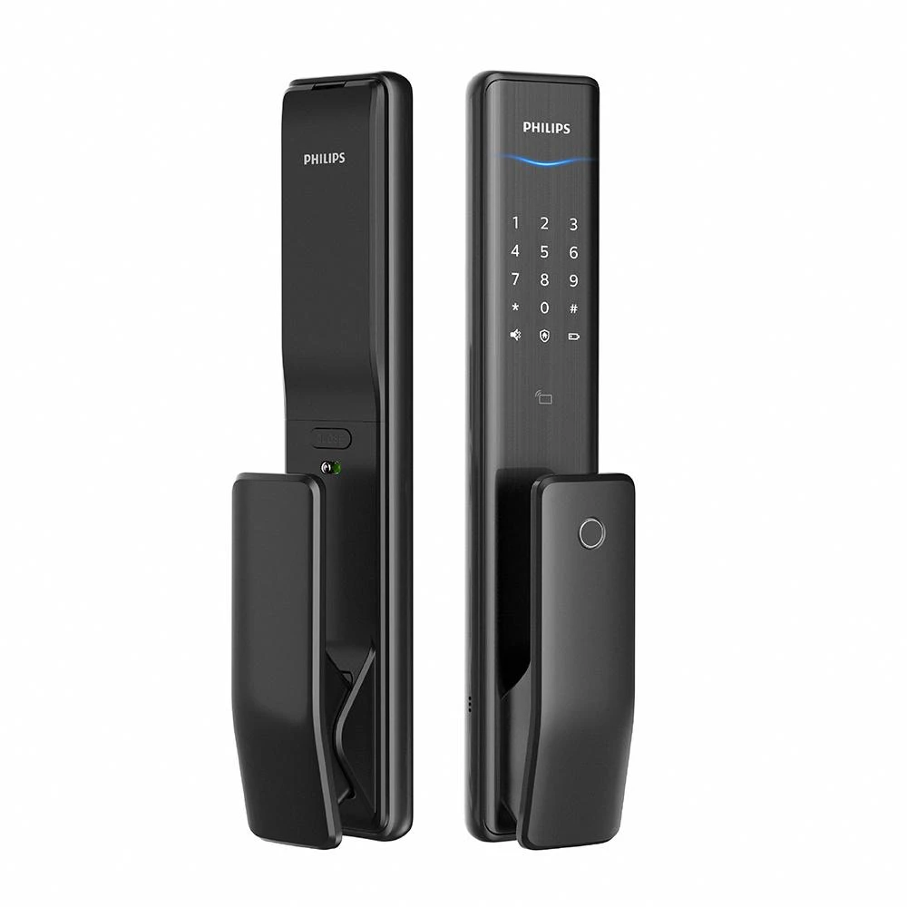 【Philips 飛利浦】EasyKey推拉式智能門鎖-曜石黑 ALPHA