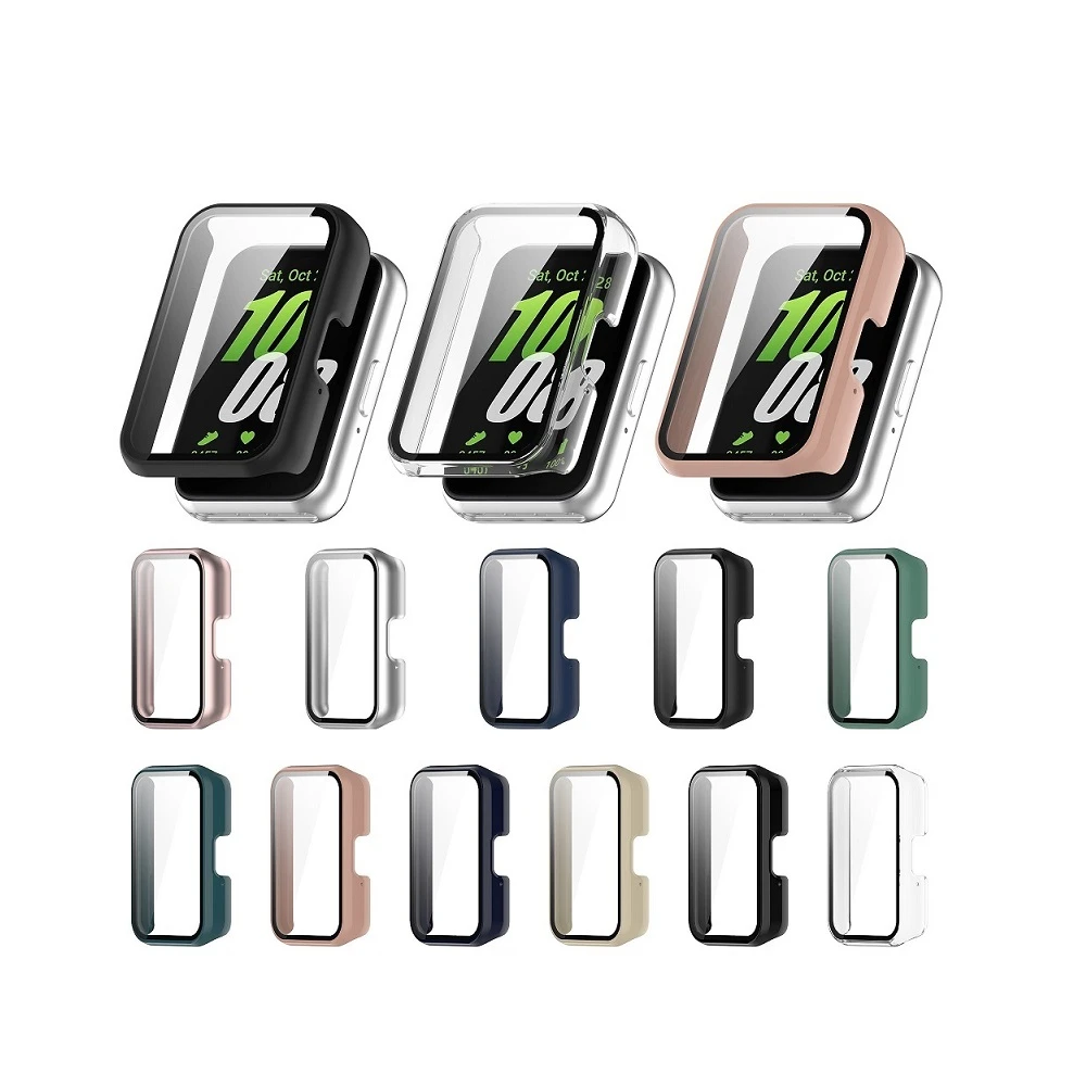 PC+鋼化玻璃一體錶殼 適用 三星 Galaxy Fit3 SM-R390 智慧手錶 硬殼 透明殼保護殼 硬殼