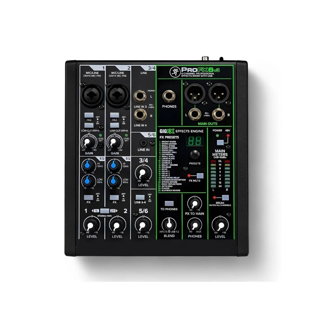 【Mackie】Pro6v3 類比混音器｜專業無懈可擊（Mixer 播客 錄音 直播 監聽 錄音 麥克風 效果器）