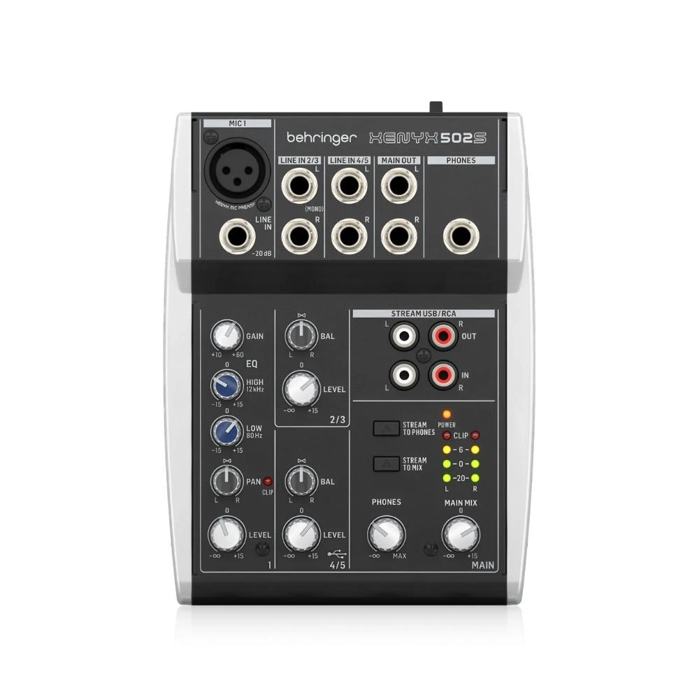 【BEHRINGER】XENYX 502S 混音器｜專業級音質（耳朵牌 直播 Podcast 播客 錄音 Mixer PA系統 麥克風）