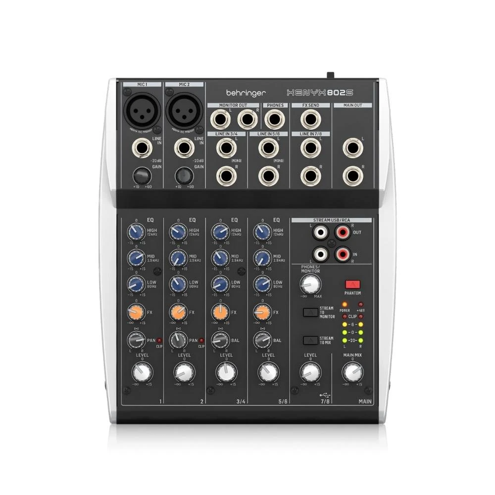 【BEHRINGER】XENYX 802S 混音器｜專業級音質（耳朵牌 直播 Podcast 播客 錄音 Mixer PA系統 麥克風）