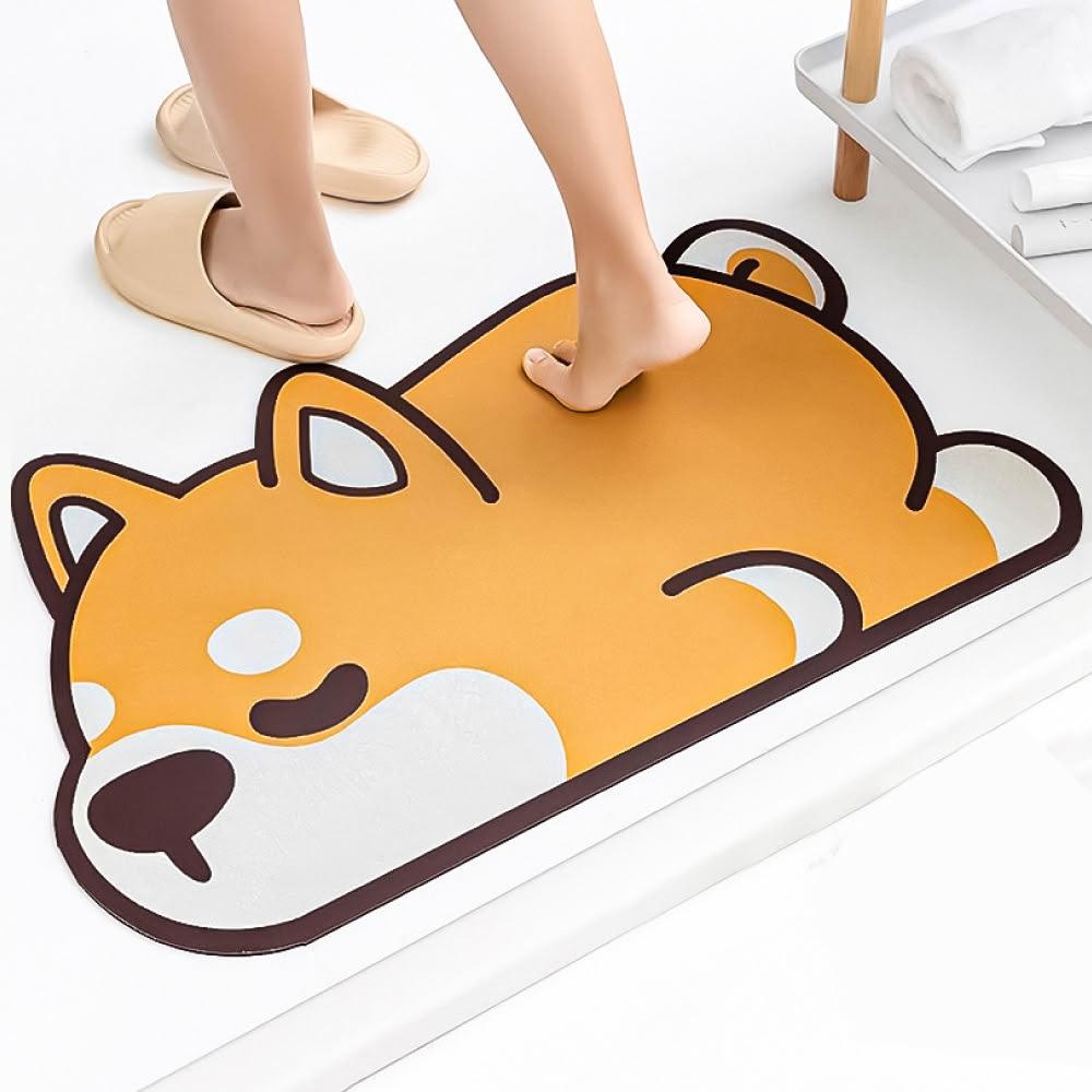 【小麥 】硅藻泥動物地墊 矽藻土地墊 吸水地墊 防滑地墊 腳踏墊 防滑墊 地墊 地毯 可愛地墊 踏墊 浴室