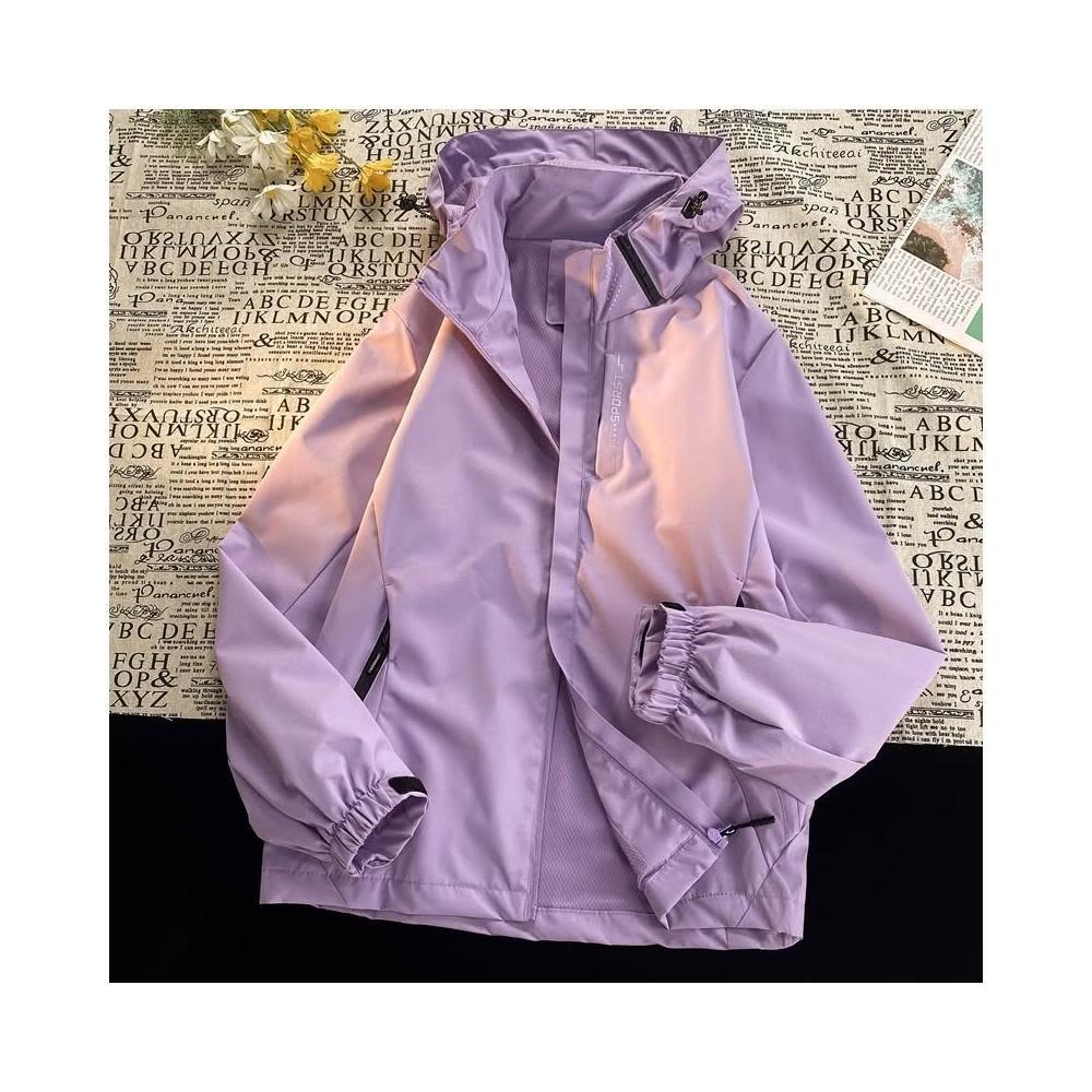 發出 戶外工裝外套 輕薄衝鋒衣外套 防潑水耐髒衝鋒衣 夾克外套 純色外套 防風機能外套 登山外套 大碼衝鋒衣女 連帽外套