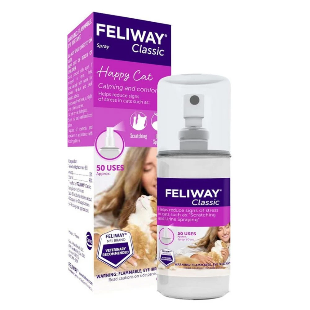【FELIWAY】法國貓咪 費洛蒙 feliway 噴劑60ml 效期2027年 外出安撫 防止亂抓傢俱 防止公貓噴尿  超商免運請先領免運券