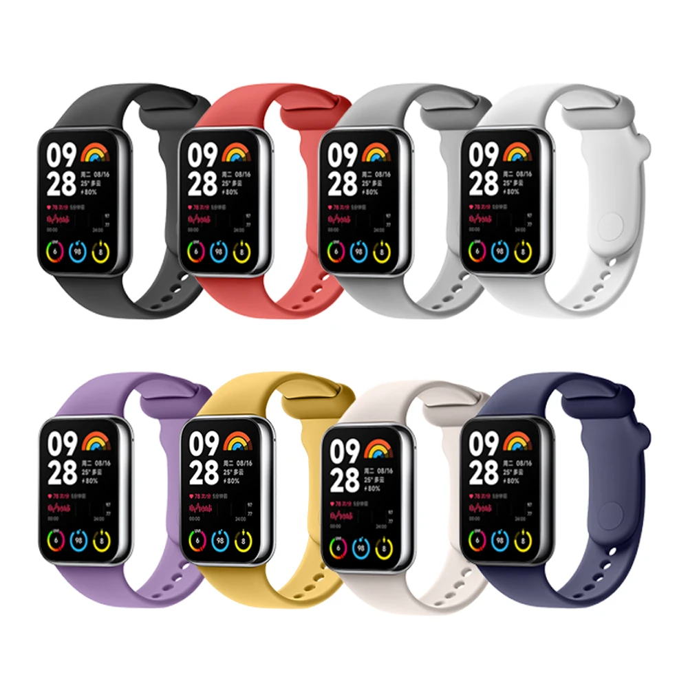小米手環8Pro 小米手環9Pro 矽膠錶帶 多色選Redmi Watch 4通用 運動手環 炫彩腕帶 替換腕帶  官方同款 替換錶帶 腕帶