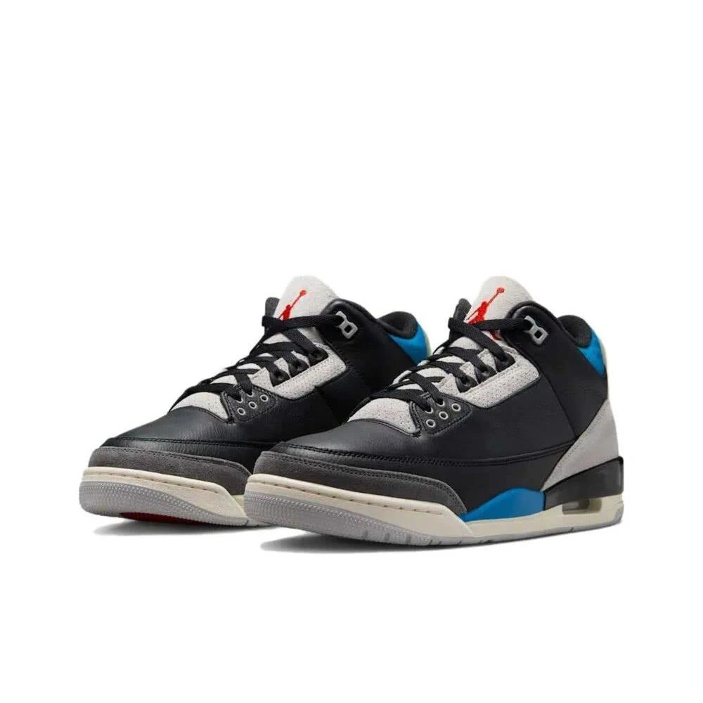 NIKE 耐吉】Air Jordan 3 Retro Rare Air 黑藍紅字麂皮男鞋