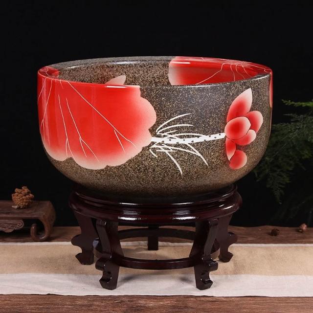 陶瓷魚缸大號養魚盆荷花缸烏龜缸碗蓮睡蓮盆風水金魚缸