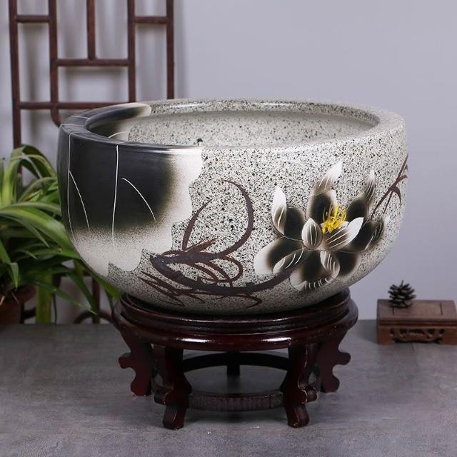 陶瓷魚缸大號養魚盆荷花缸烏龜缸碗蓮睡蓮盆風水金魚缸
