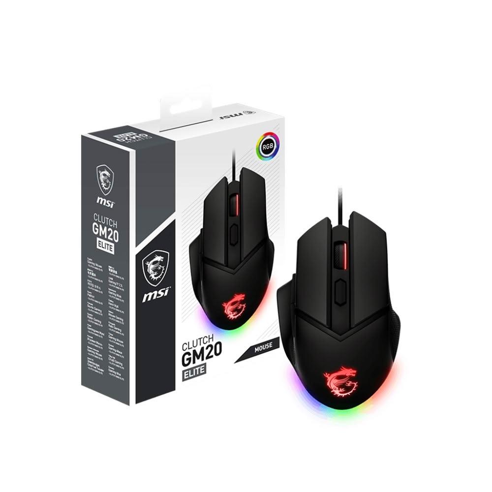 【MSI 微星】CLUTCH GM20 ELITE RGB 電競滑鼠 可調式配重系統