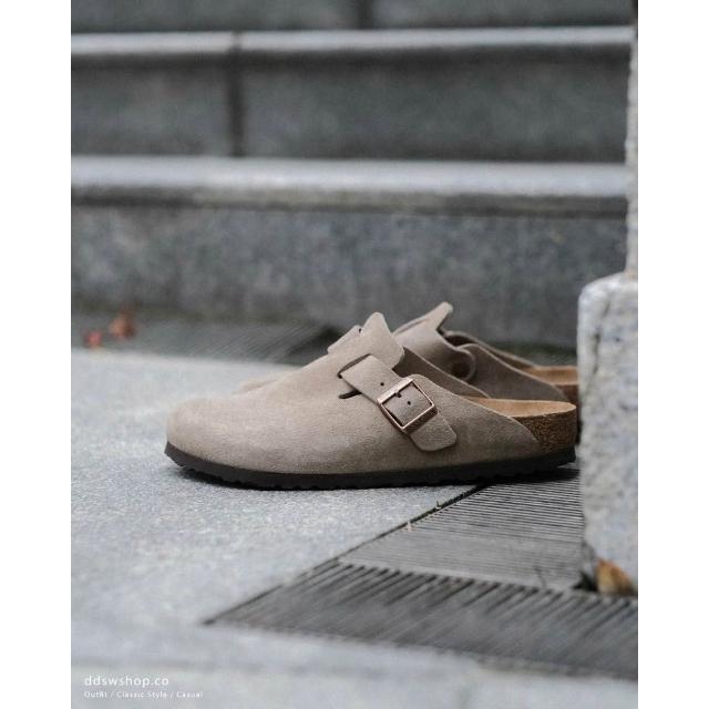 【BIRKENSTOCK 勃肯】Birkenstock Boston Taupe 勃肯拖鞋 麂皮 0060461 0060463
