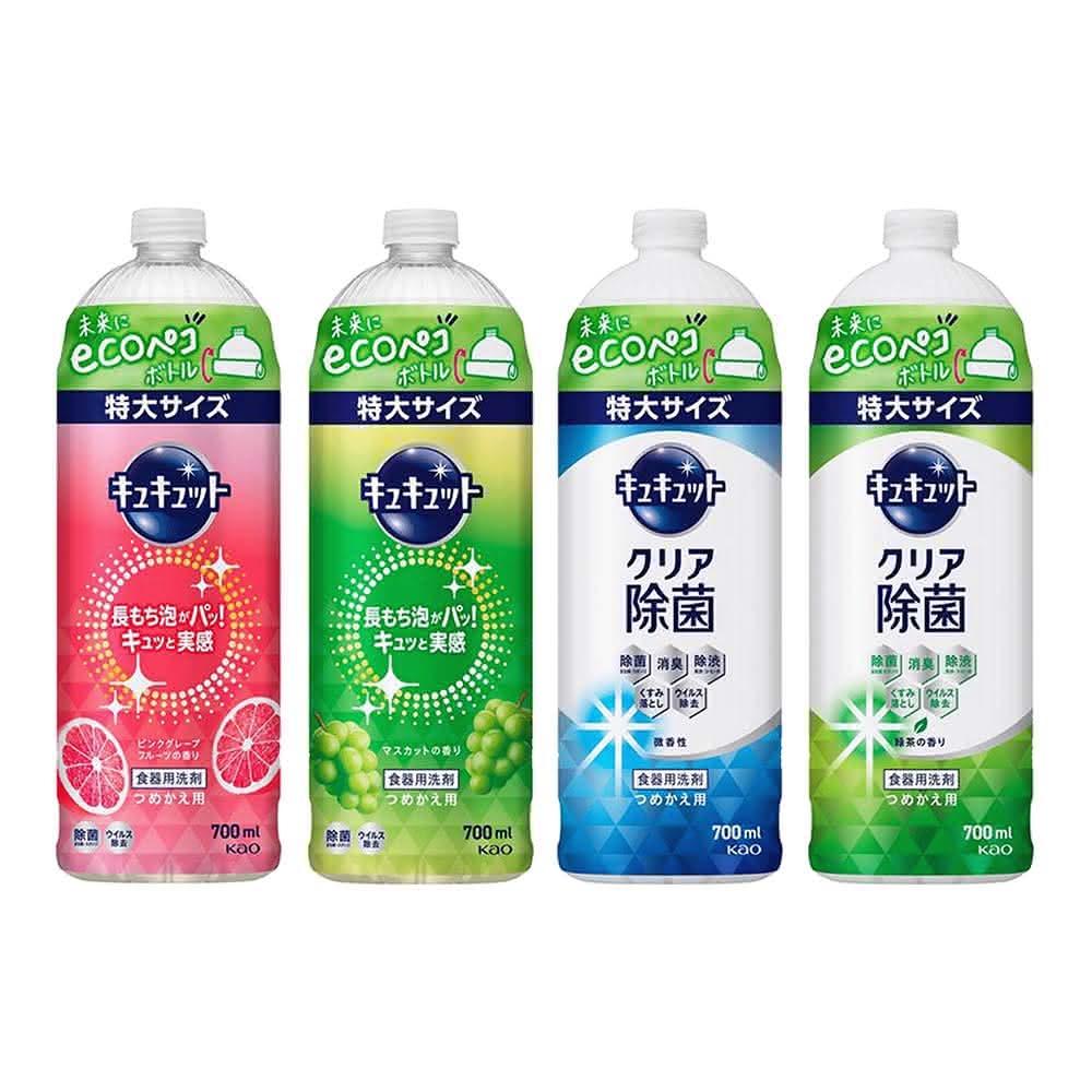 【Kao 花王】珂珂透cucute 超濃縮洗碗精補充瓶700ml