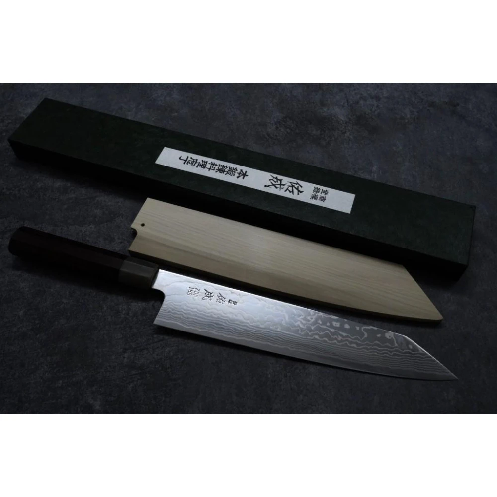 佑成🔪SG-2粉末鋼大馬士革劍形和牛刀24cm 三銀卷柄⭕️