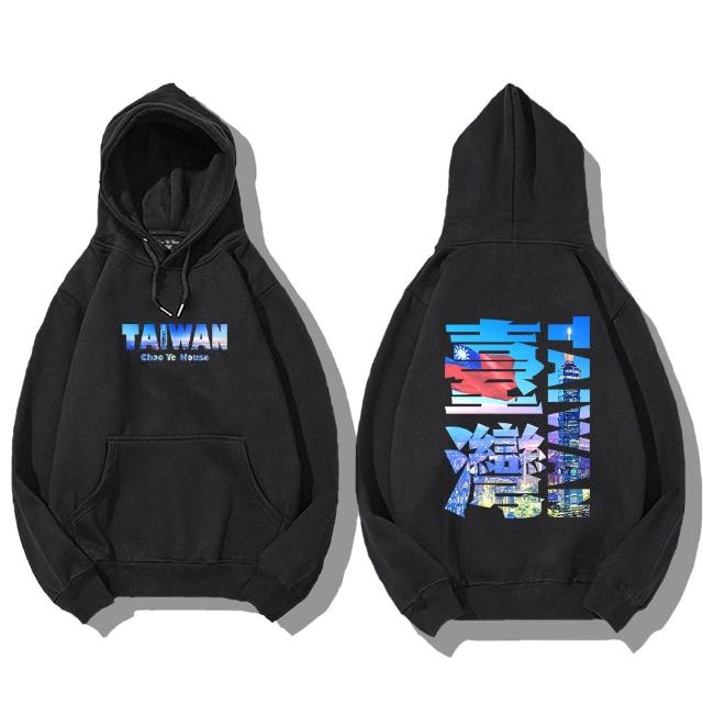 【潮野屋】臺灣 TAIWAN 國旗 帽T 刷毛 長袖上衣 文字風 街頭穿搭 潮流服飾 WDD-3268