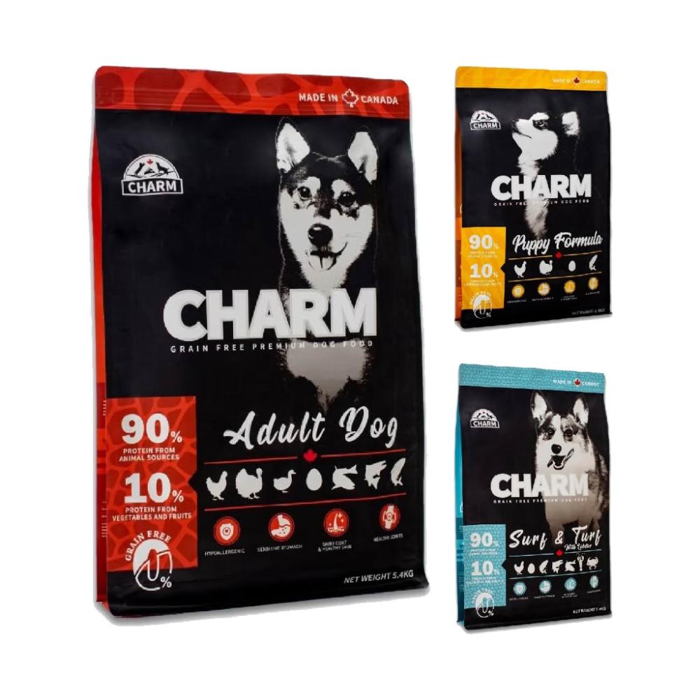 【CHARM 野性魅力】加拿大 CHARM 野性魅力 340G 1KG 幼犬 成犬 海陸龍蝦盛宴 狗糧 犬糧 犬飼料 犬食