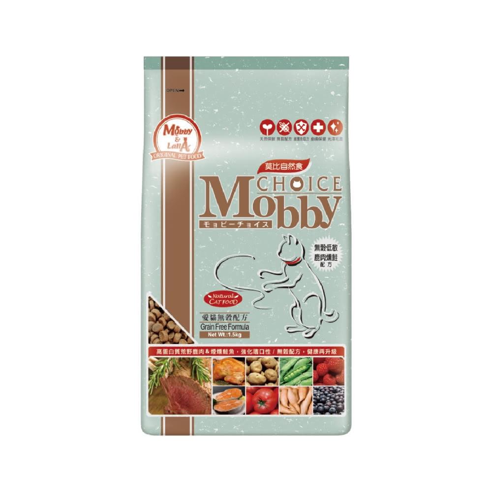 【Mobby 莫比】鹿肉鮭魚無穀 1.5kg 3kg 6.5kg 貓飼料 貓糧 成貓 寵物飼料 貓用 全貓 無穀貓