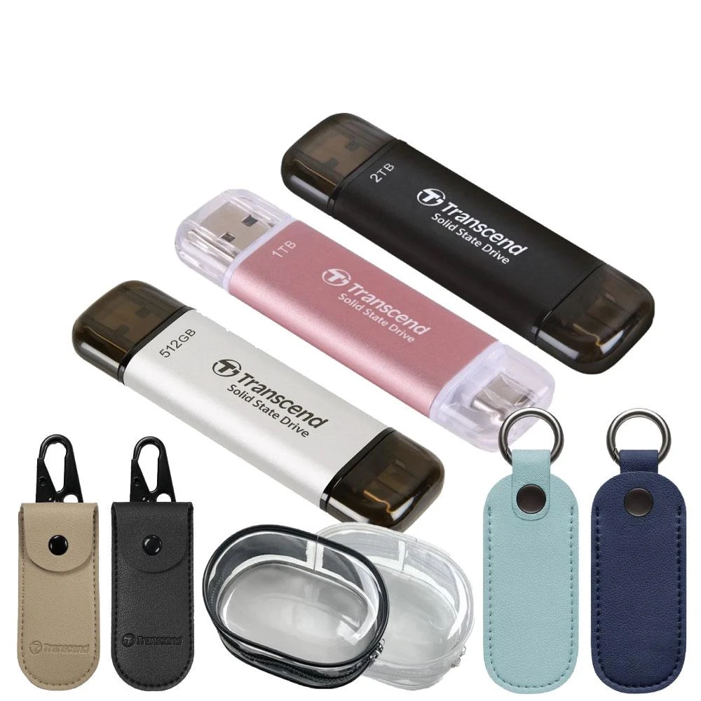 【Transcend 創見】ESD310 USB3.2 Type-A Type-C 1T 1TB 雙介面固態行動碟 外接SSD OTG 隨身碟