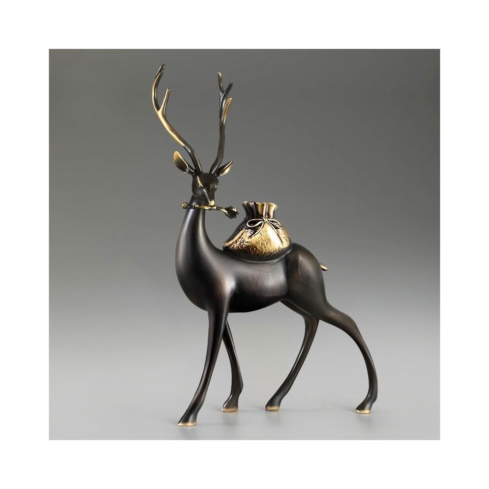 銅製 梅花鹿 応接間 玄関 引っ越し新居オフィス 招財 開運 風水 装飾品 置物 銅製 梅花鹿 応接間 玄関 引っ越し新居オフィス 招財 開運 風水 装飾品