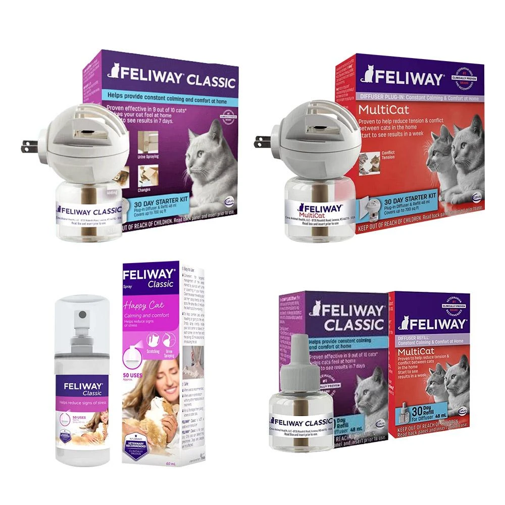 【FELIWAY】法國 FELIWAY 費利威/多貓版 插電組 補充劑 (48ml) 噴劑60ml / 費洛蒙 費洛貓