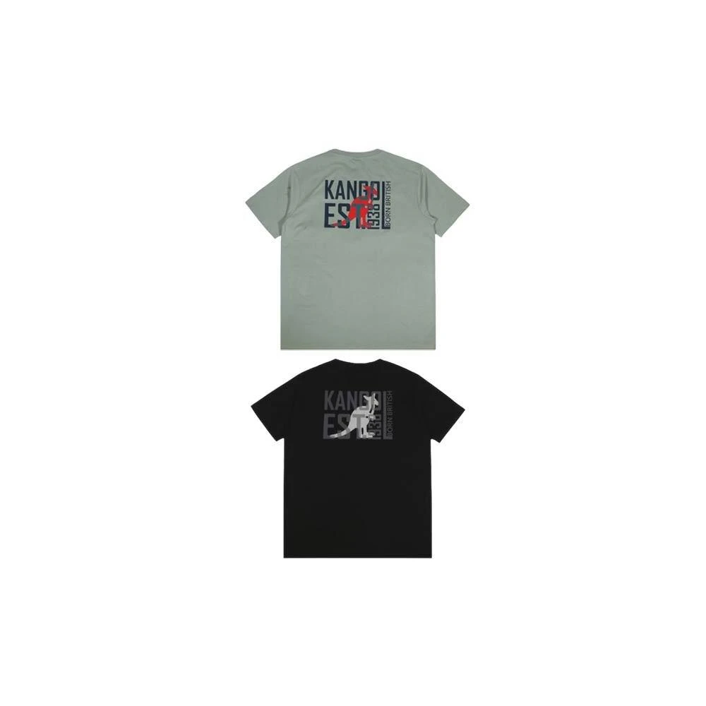 【KANGOL】KANGOL 中性 黑 淺綠  圓領 涼感T 短T 64251075-