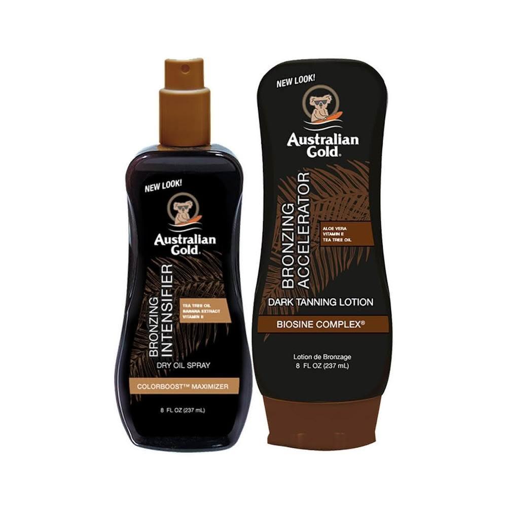 【Australian Gold 金色澳洲】「官方直營」 -助曬乳 助曬油237ML 2入組 
