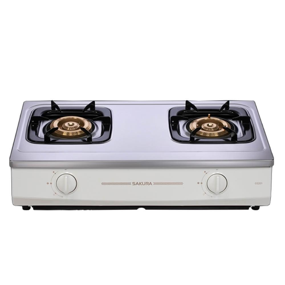 【SAKURA 櫻花】(全省安裝)櫻花雙口節能台爐G5201S瓦斯爐NG1天然氣G-5201SN