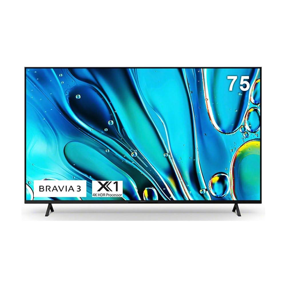 【SONY 索尼】BRAVIA 3 75型 X1 4K HDR Google TV 液晶顯示器 /台 Y-75S30
