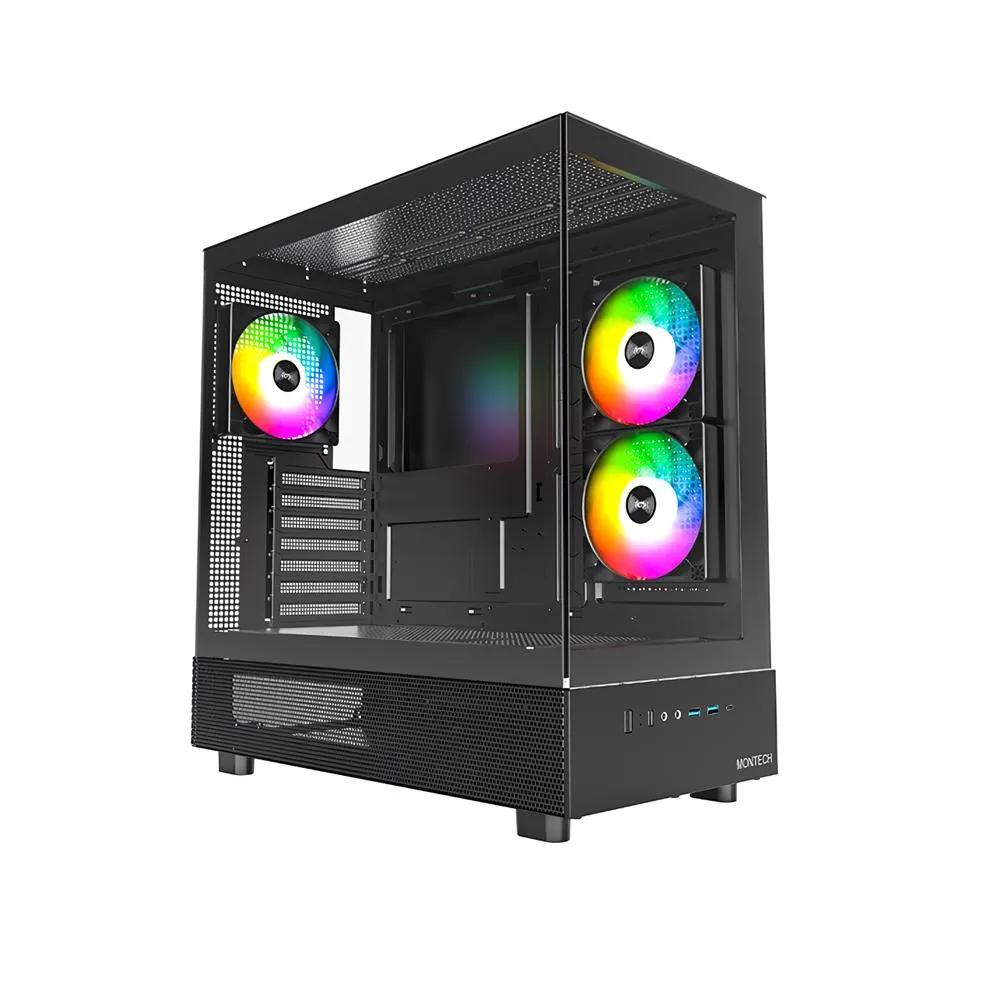 【MONTECH】君主 XR 全景玻璃透側 ATX機殼《黑》