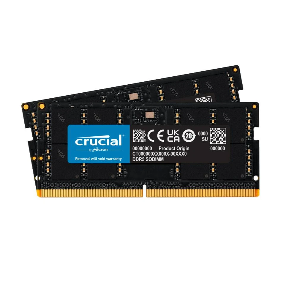 【美品】Crucial製 DDR5-5600 32GB x 2枚 Crucial CP2K32G56C46U5 Pro 288pin DDR5-5600 CL46-45-45 64GB