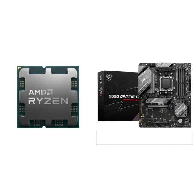 【AMD 超微】〈自MO價〉R7 7700 MPK+微星 B650 GAMING PLUS WIFI ATX主機板